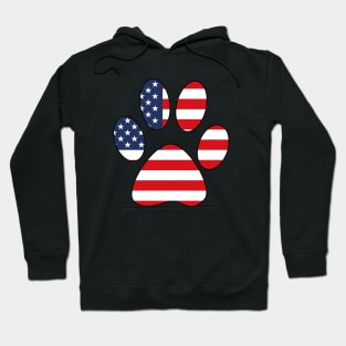 American Flag Dog Paw Hoodie